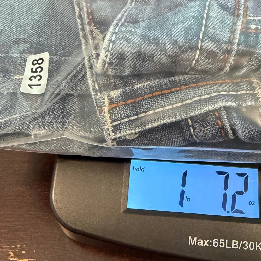POSTAGE Mens Jeans Straight Leg Distressed Y2K Streetwear Grunge 30x31